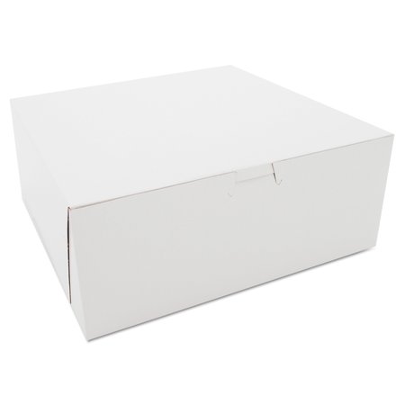 Sct Bakery Boxes, White, Kraft, 10W x 10D x 4H, PK100 SCH 0973